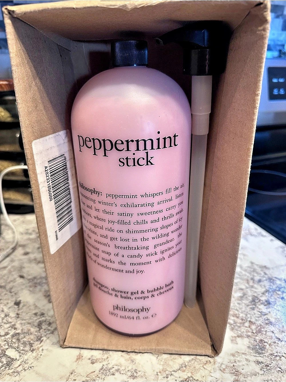 philosophy peppermint stick Body Wash 64oz NWT